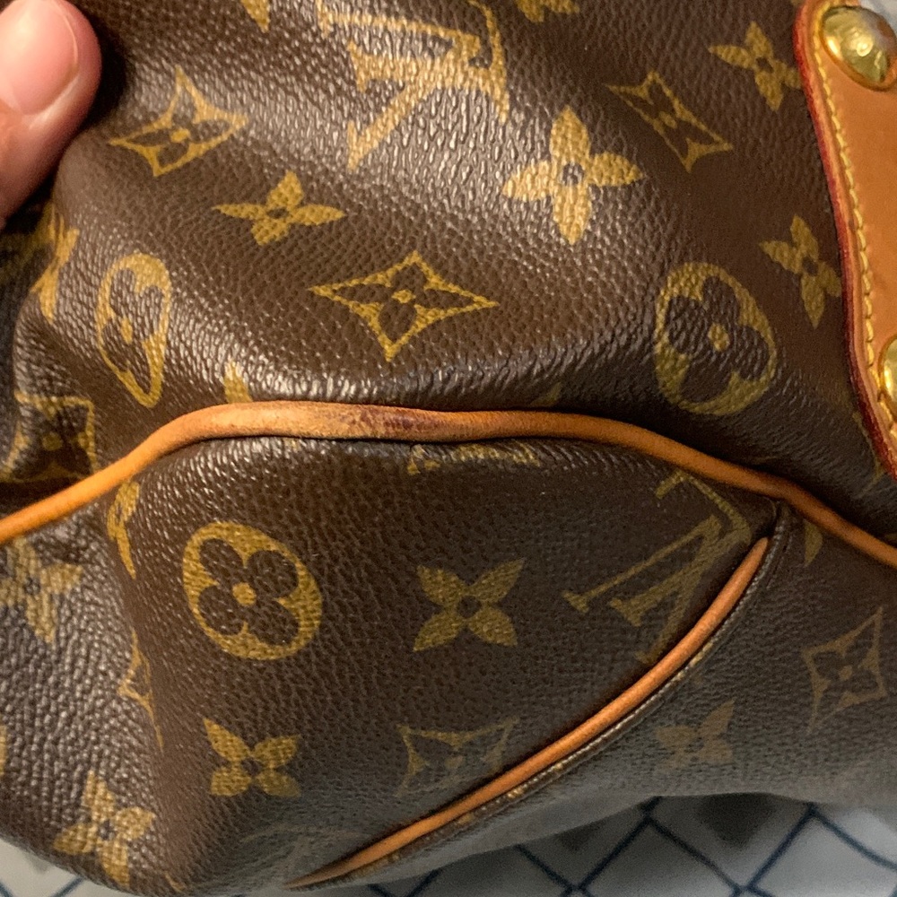 Louis Vuitton Brown Monogram Shoulder Bag with Gold Accents - Picture 6 of 16